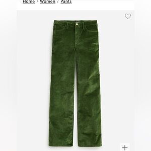 J. Crew Full Length Slim Wide-Leg Pant in Stretch Velvet